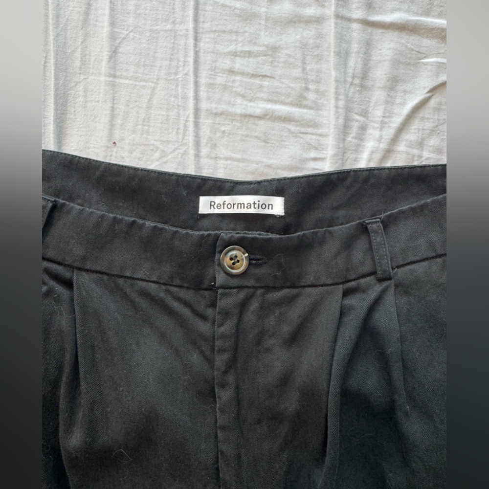 Reformation Black High-Waist Trousers
